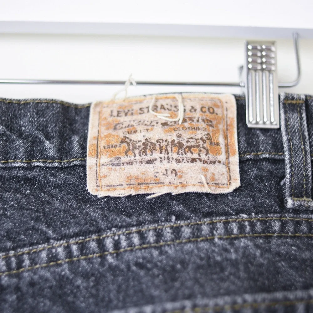 Vintage 90s Levi's Orange Tab 540 Made USA Charcoal Black Jeans Men's 34x30